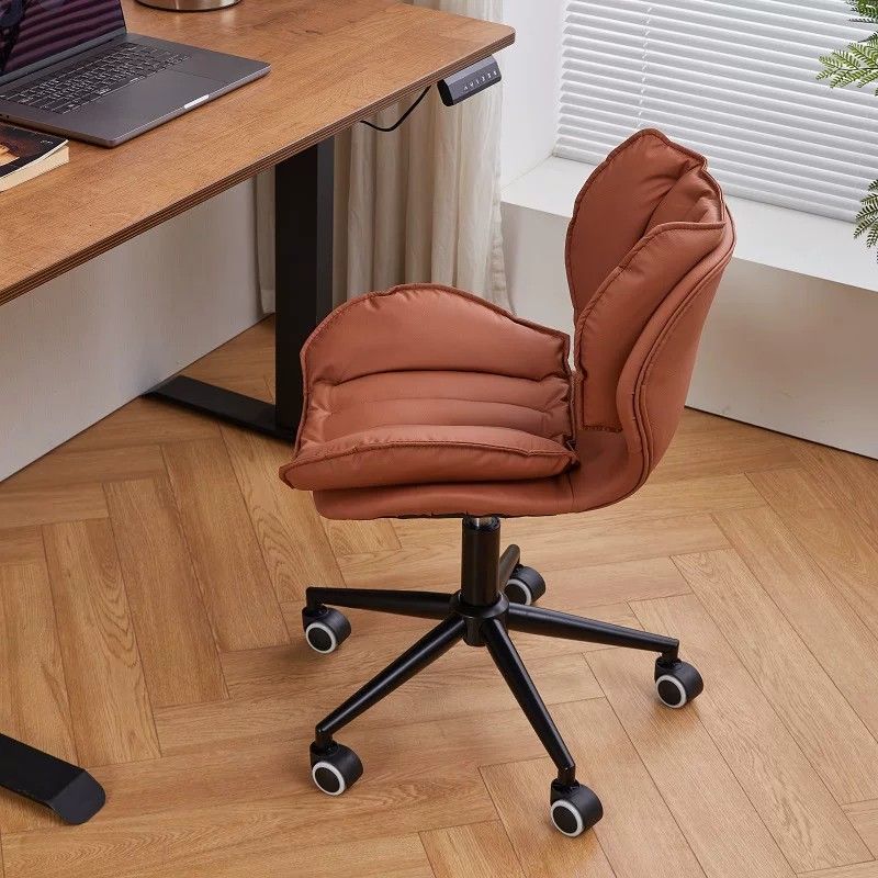 Home Office Desk - Gaming Chair Caramel Brown Faux Leather