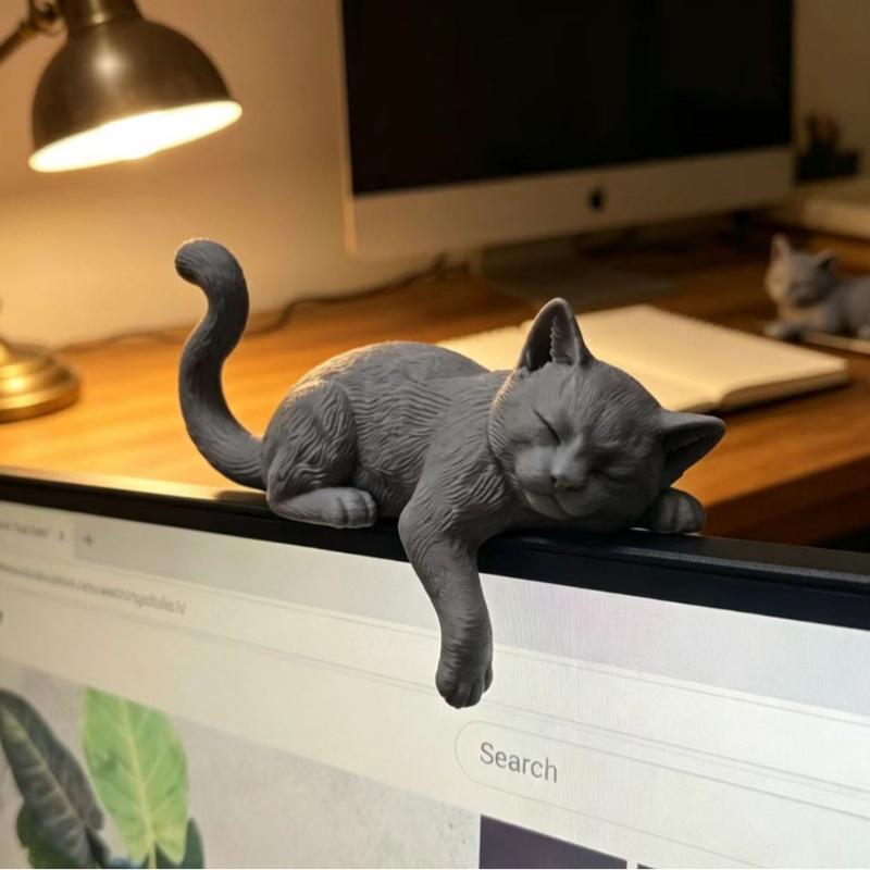 3D Printed Lazy Cat Monitor Ed - Home Office Cozy review and price