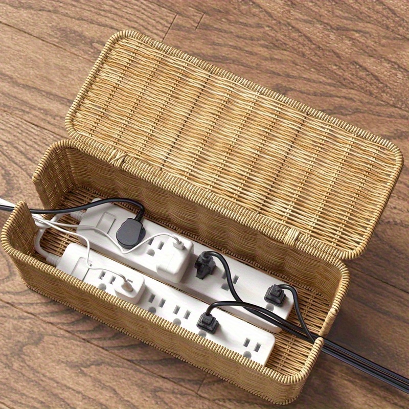 Handcrafted Rattan Cable Manag - Cable Management Box review and price