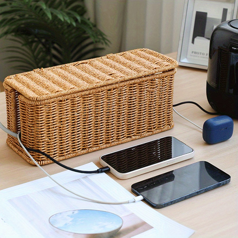 Handcrafted Rattan Cable Manag - Cable Management Box review and price
