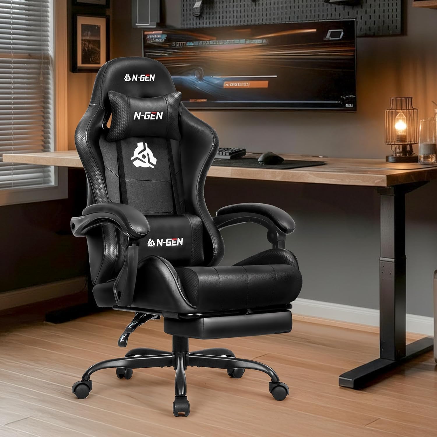 Gaming Chair with Footrest Lum - Home Office Desk review and price