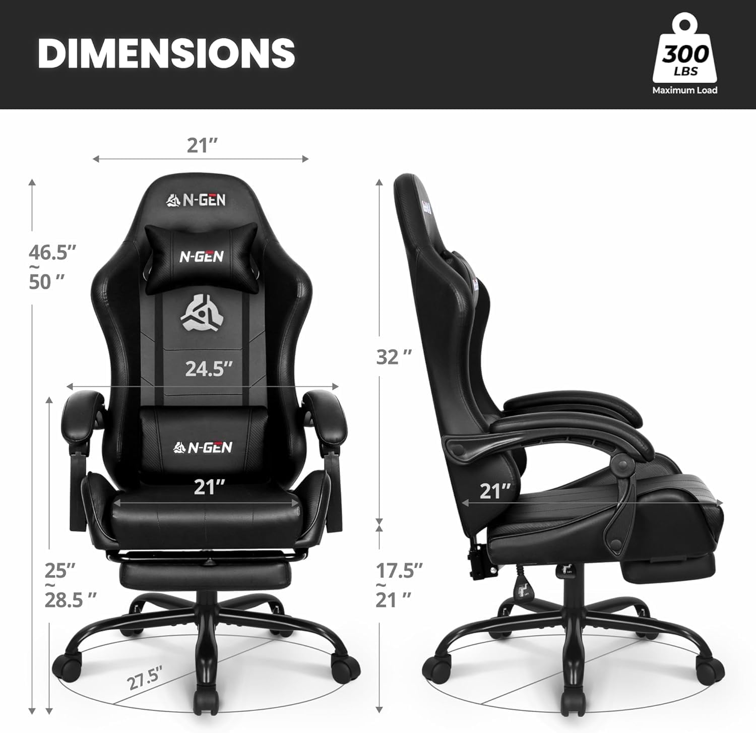 Gaming Chair with Footrest Lum - Home Office Desk review and price