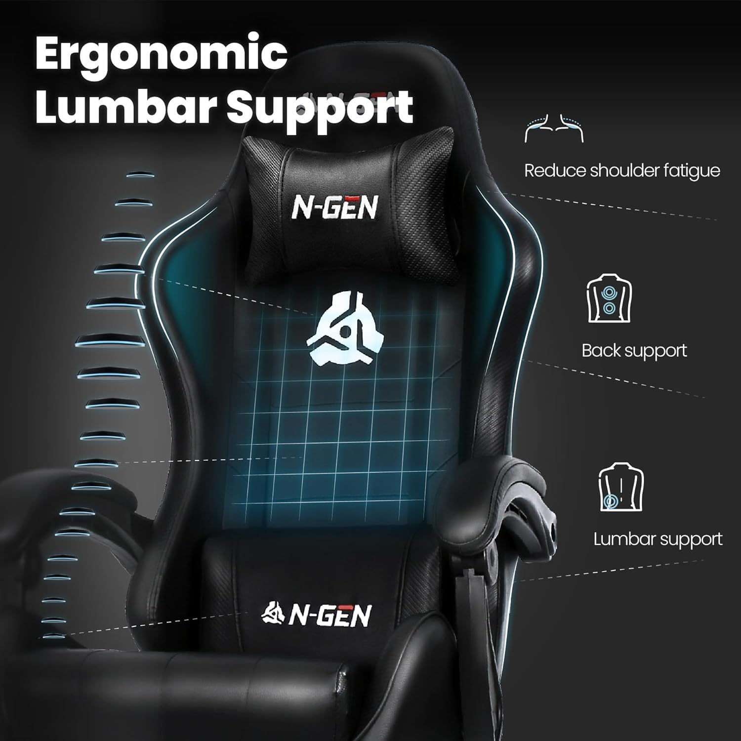 Gaming Chair with Footrest Lum - Home Office Desk review and price
