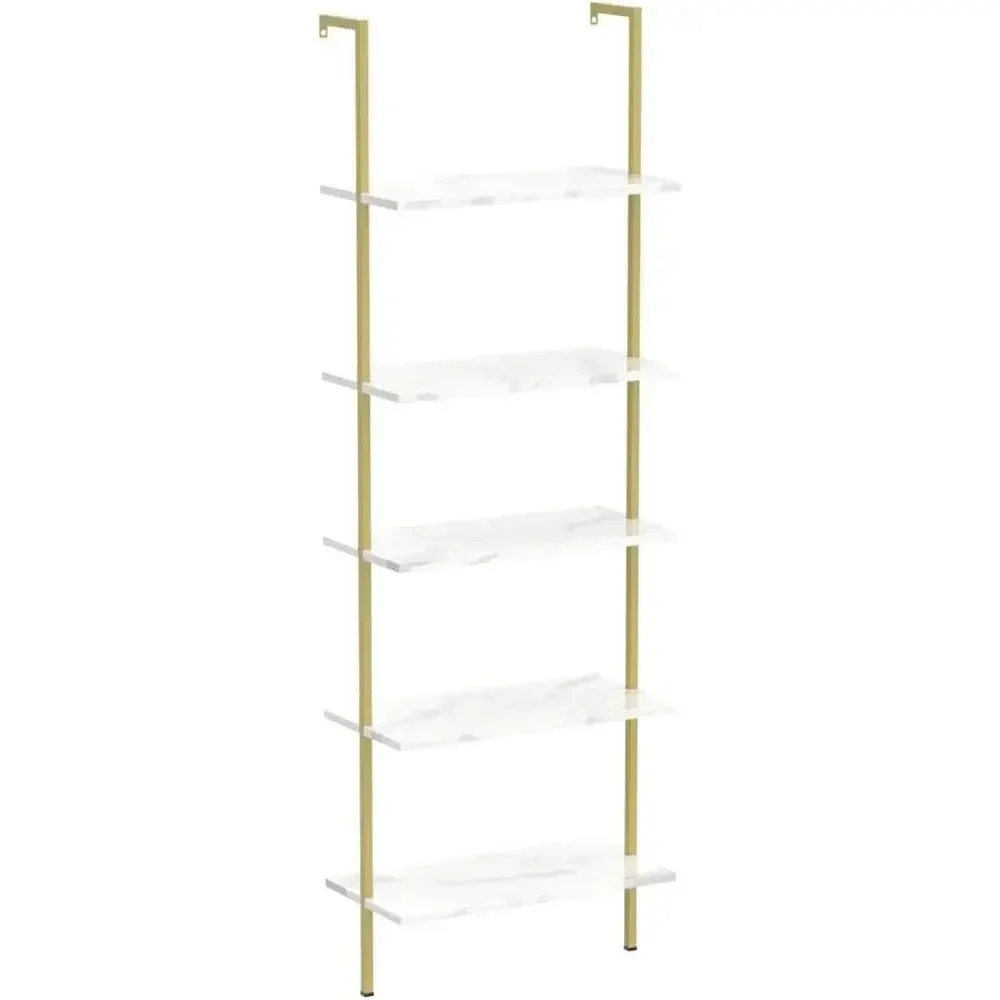5-Tier White Marble Wall-Mount - Home Office With Bookshelves review and price
