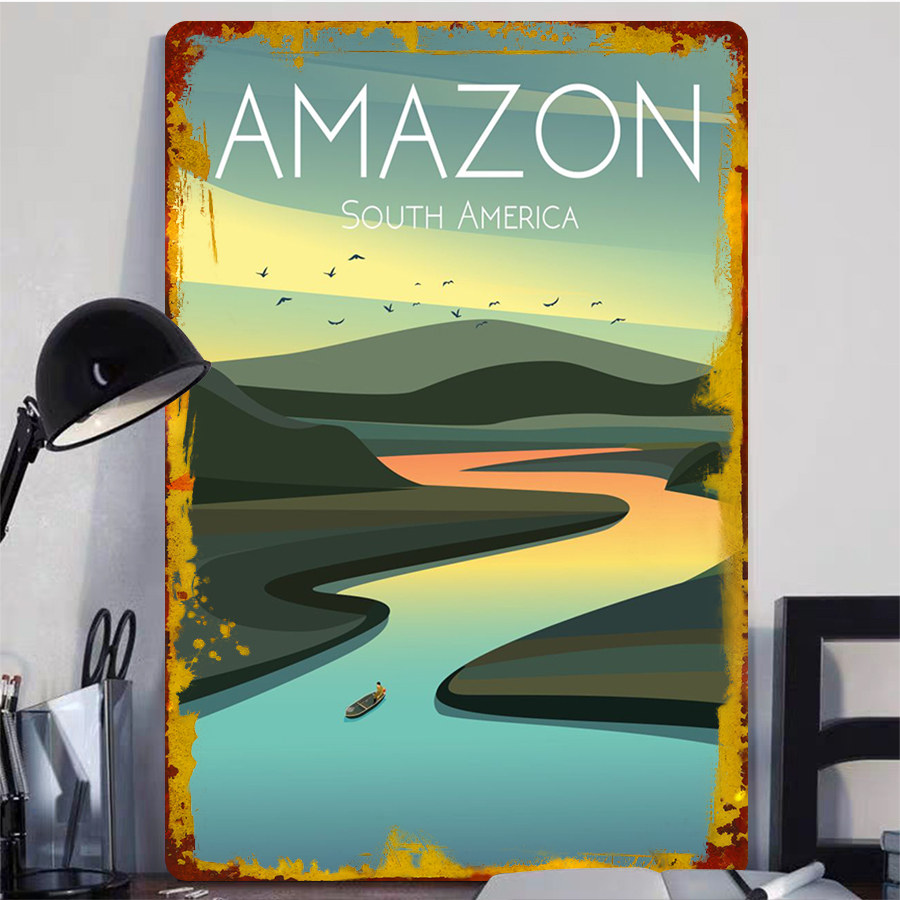 Amazon River Landscape Metal W - Home Office Amazon review and price