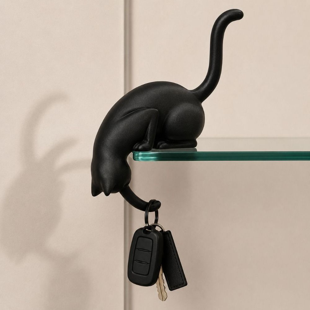 3D Printed Cat-Shaped Wall Hoo - Home Office With Bookshelves review and price