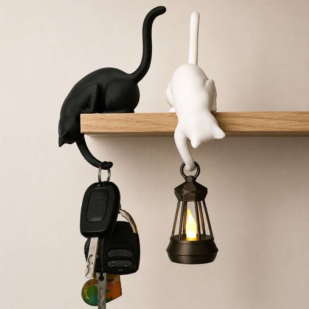3D Printed Cat-Shaped Wall Hoo - Home Office With Bookshelves review and price