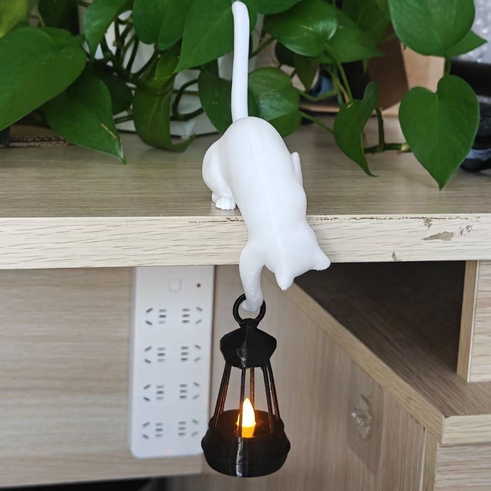 3D Printed Cat-Shaped Wall Hoo - Home Office With Bookshelves review and price