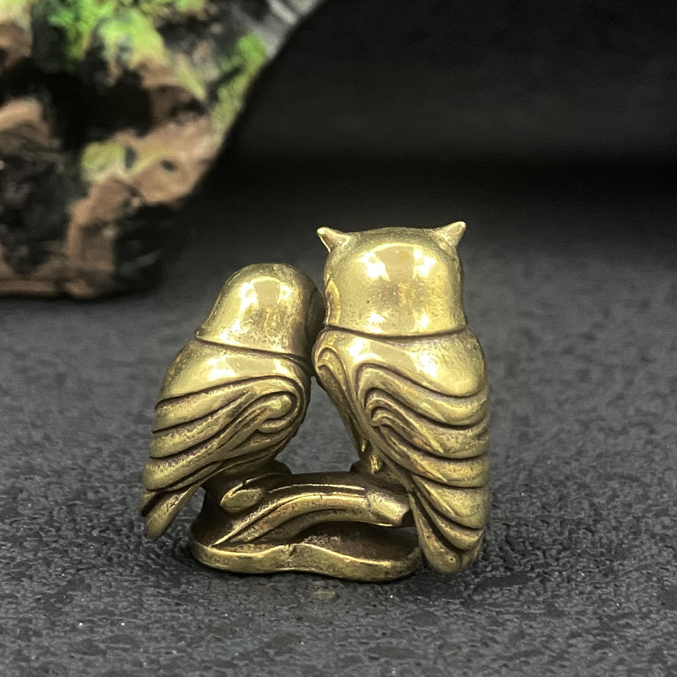 1/2 piece owl brass figurines  - Home Office With Bookshelves review and price