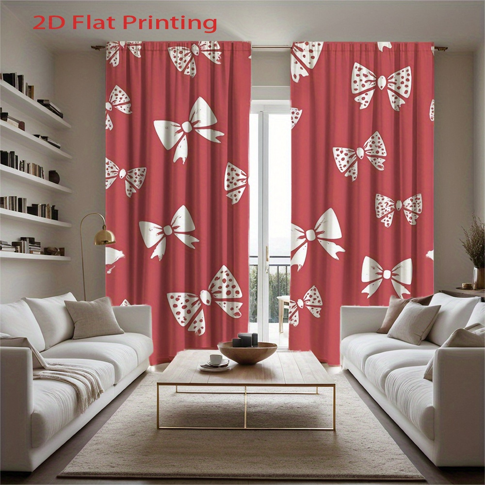 2pcs, 2D Flat Printing Curtain - Home Office Amazon review and price