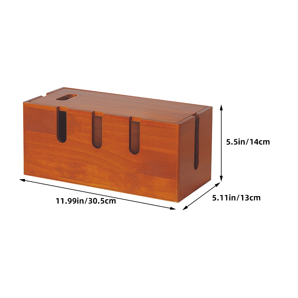 Wooden Cable Organizer Box Mul - Cable Management Box review and price