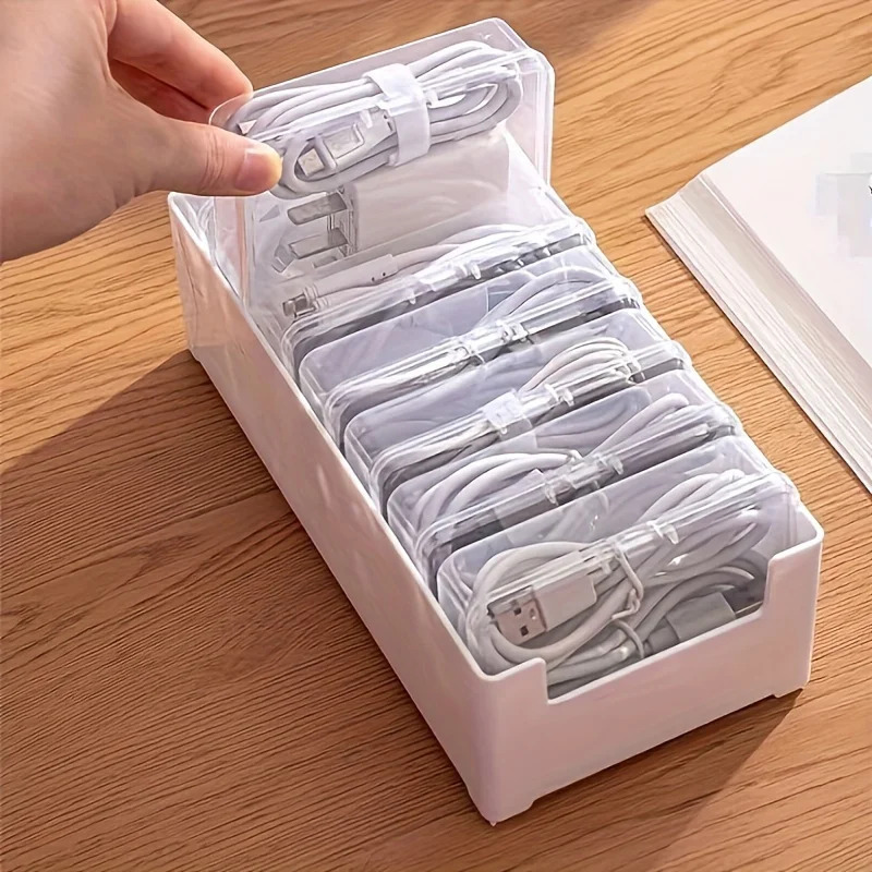 7 In 1 Clear Data Cable Storag - Cable Management Box review and price